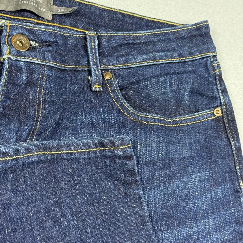Levis Bold Curve Classic Straight Leg Jeans Dark Wash Blue Denim Pants Womens 31